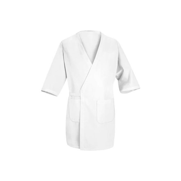 Vf Imagewear Red Kap¬Æ Collarless Butcher Wrap W/Exterior Pockets, White, Polyester/Combed Cotton, 3XL - WP10WHRG3XL