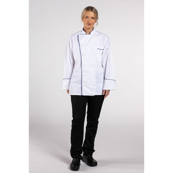 Uncommon Threads Murano Wht W/Royal Piping XS - 0432-4701