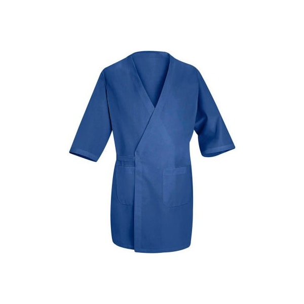 Vf Imagewear Red Kap¬Æ Collarless Butcher Wrap, Royal Blue, Polyester/Combed Cotton, XL - WP10RBRGXL