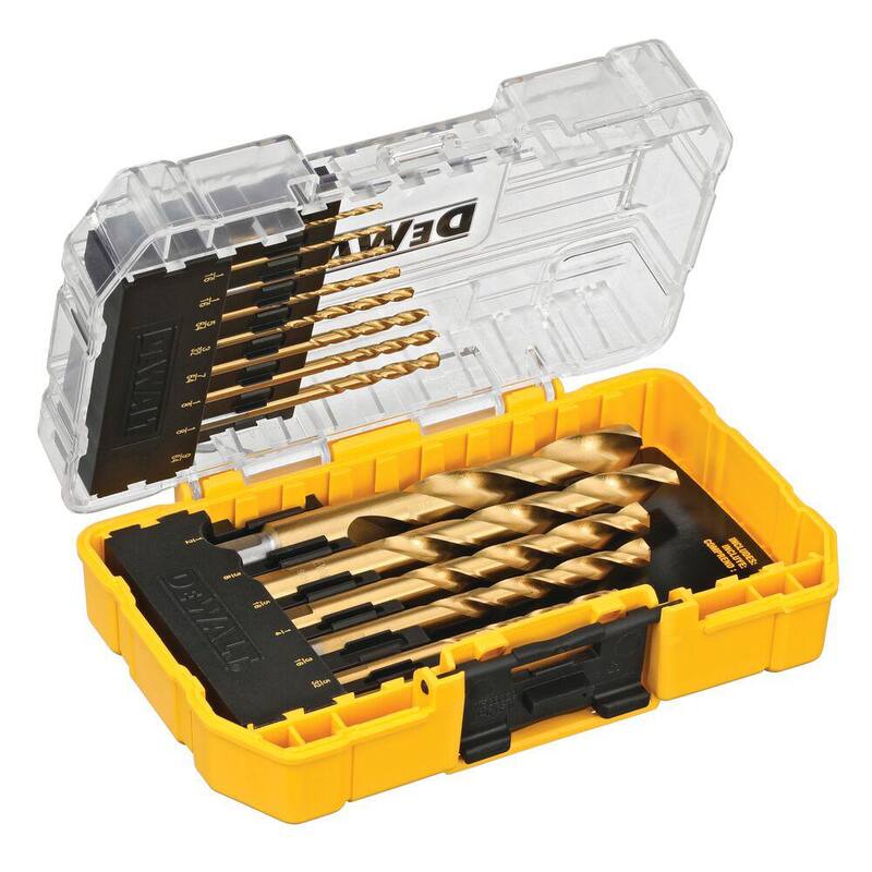 Set de brocas con punta de velocidad recubiertas de nitruro de titanio Impact Ready (14 piezas) con ToughCase - DW1341