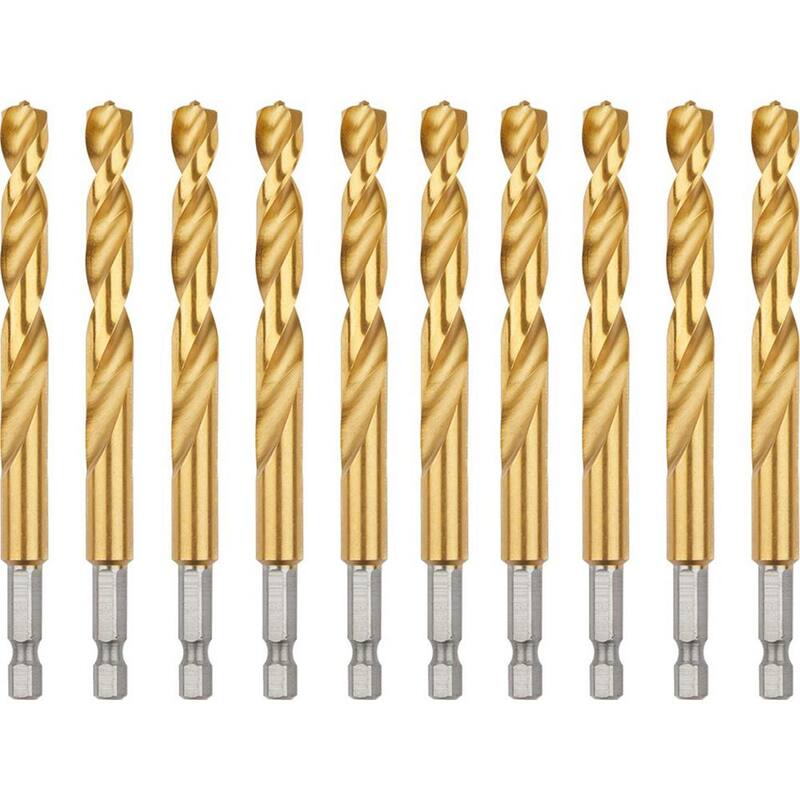 Broca de Titanio de 3/8 pulg. SHOCKWAVE de Milwaukee (paquete de 10) - 48-89-4621-X10