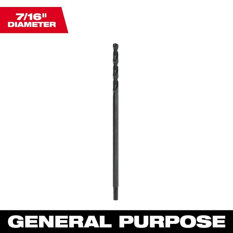 Broca de longitud de aeronave Thunderbolt de óxido negro Milwaukee de 7/16 pulg. x 12 pulg. - 48-89-2775