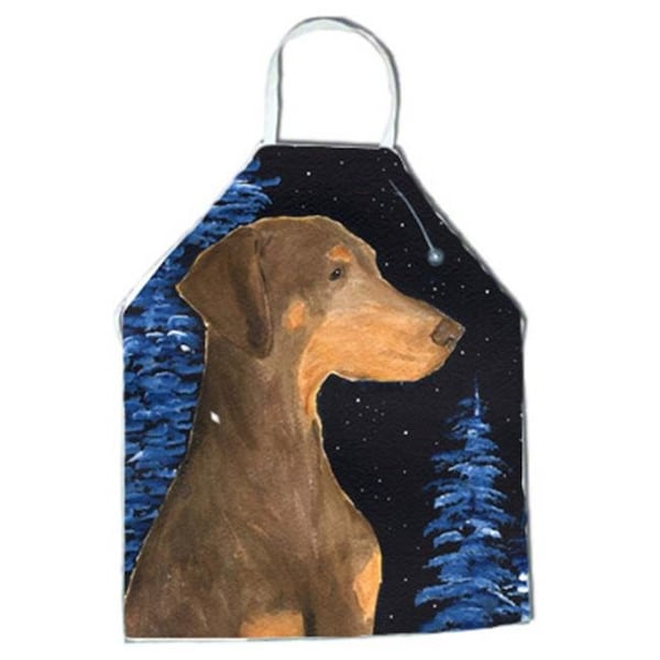 Carolines Treasures Carolines Treasures SS8462APRON Starry Night Doberman Apron - 27 x 31 in. - SS8462APRON
