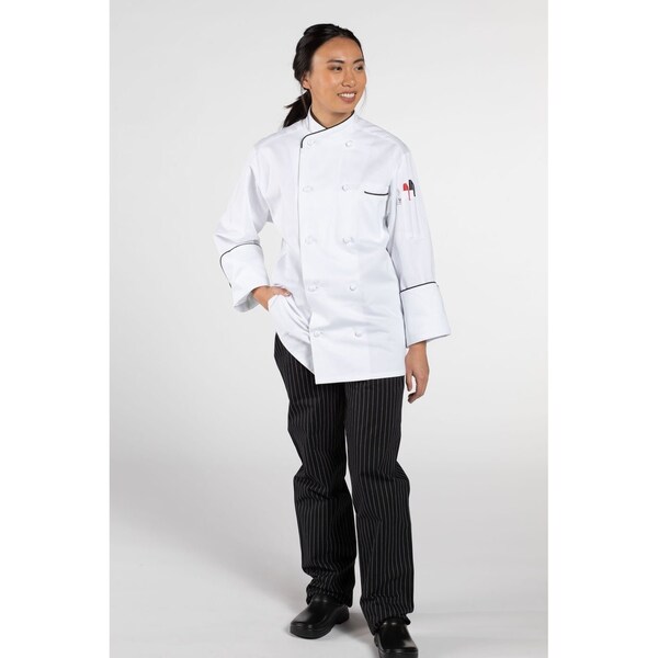Uncommon Threads San Marco Wht W/Blk Piping XL - 0445C-2505