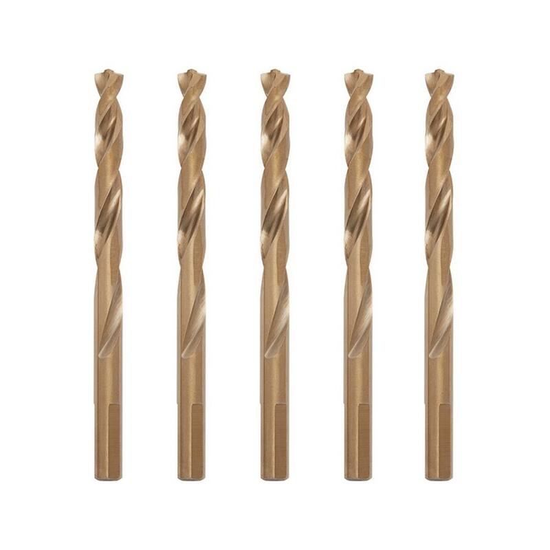 Broca helicoidal de cobalto rojo de 5/16 pulgadas de Milwaukee (paquete de 5) - 48-89-2317-X5