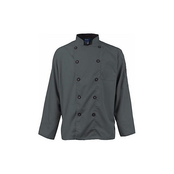 Allpoints Kng Active Chef Coat 4Xl Mens Slate/Black Ls - 2122SLBK4XL