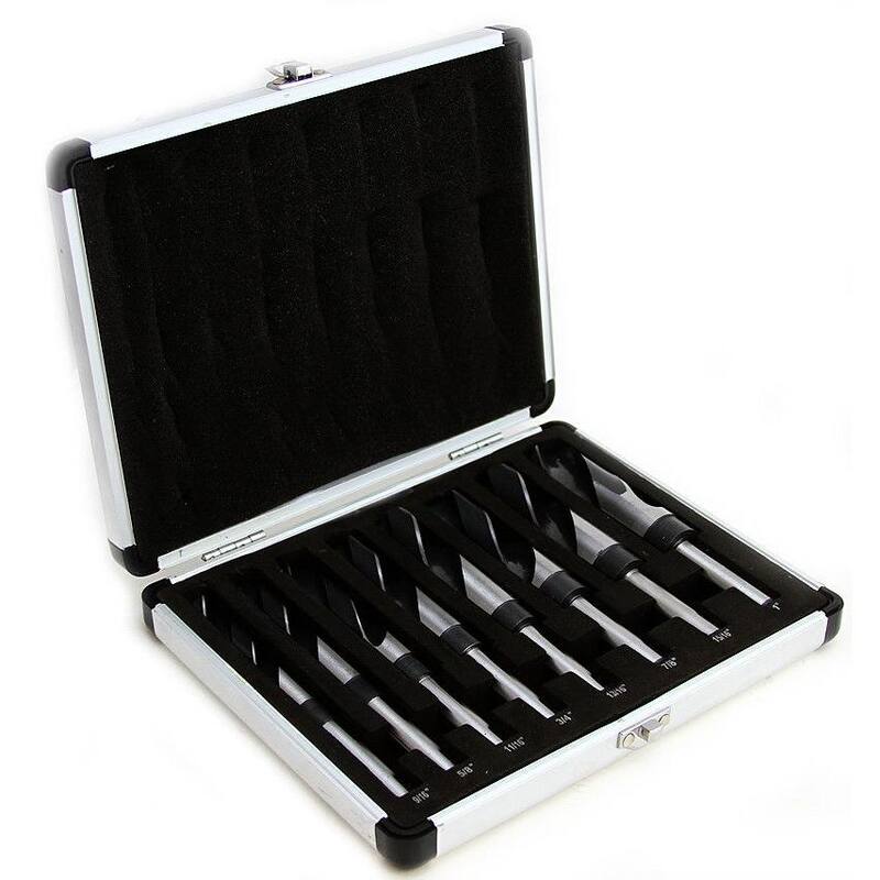 Juego de brocas de cobalto HSS plateado y Deming de 14 pulgadas de diámetro x 3 pulgadas de alto x 12 pulgadas de ancho XtremepowerUS con estuche de almacenamiento (8 piezas) - 31651-H