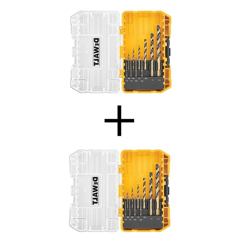 Set de brocas DEWALT en negro y dorado (10 piezas) - DWA1180X2