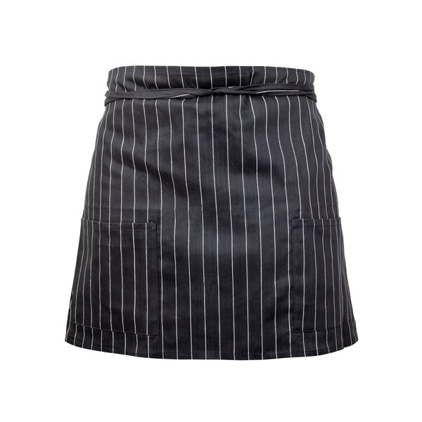 Monarch Half Bistro Aprons Pinstripe , 12PK - BISTROHLF-PNS