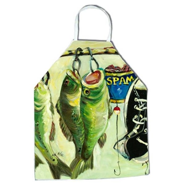 Carolines Treasures Carolines Treasures JMK1296APRON Recession Food Bass And Spam Apron - JMK1296APRON