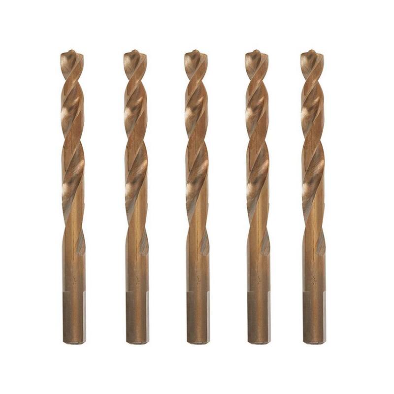 Broca helicoidal de cobalto Milwaukee de 3/8 pulgadas (paquete de 5) - 48-89-2321-X5