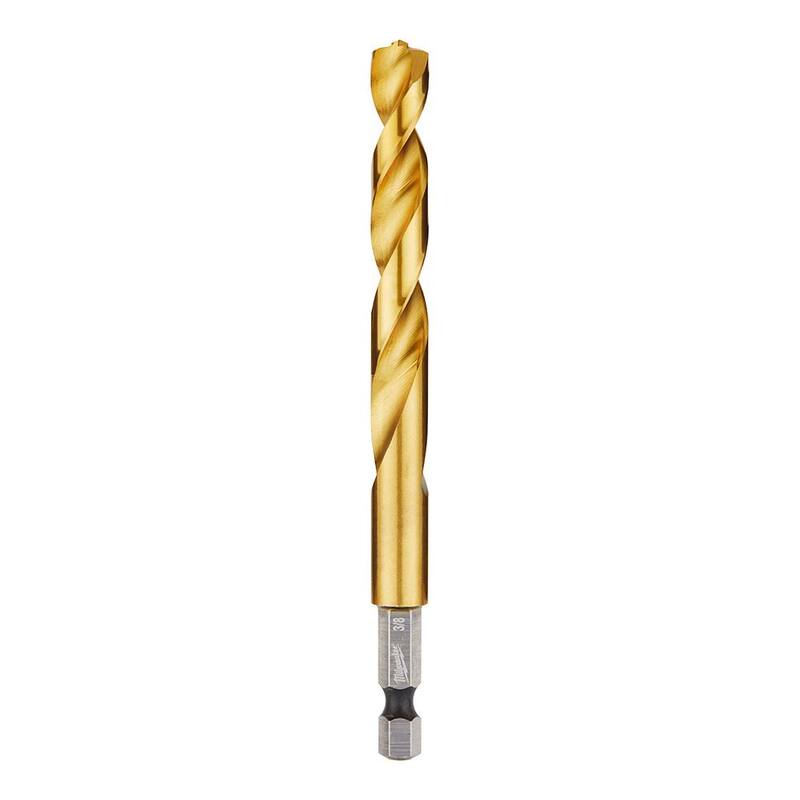 Milwaukee SHOCKWAVE Broca de Titanio de 3/8 pulgadas (paquete de 5) - 48-89-4621-X5