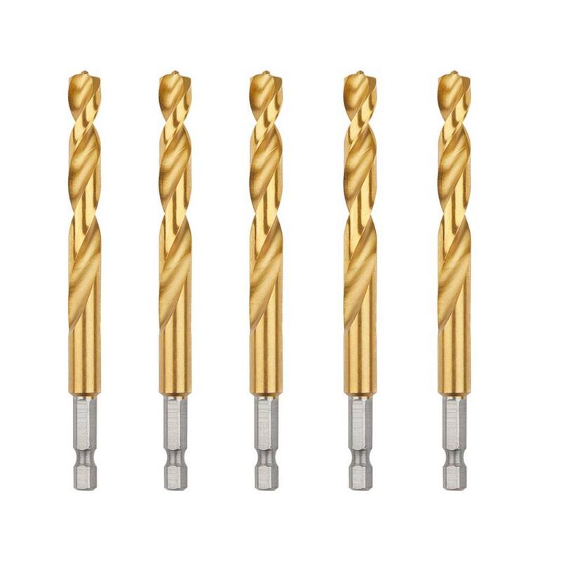 Milwaukee SHOCKWAVE Broca de Titanio de 3/8 pulgadas (paquete de 5) - 48-89-4621-X5