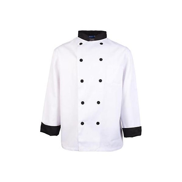 Kng 3XL White and Black Executive Chef Coat - 10483XL