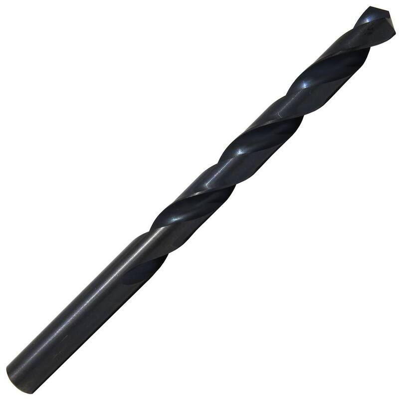 Broca de acero de alta velocidad con oxidación negra premium de punto partido para propósitos generales de 21/64 pulgadas (paquete de 6) - D/ASP21/64P6