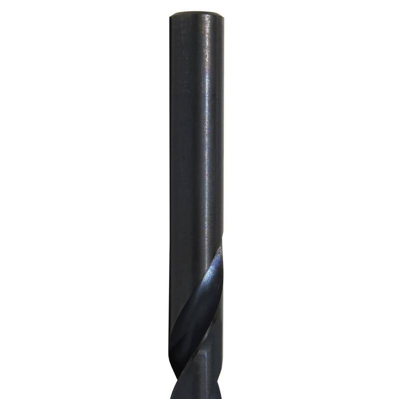 Broca de acero de alta velocidad con oxidación negra premium de punto partido para propósitos generales de 21/64 pulgadas (paquete de 6) - D/ASP21/64P6