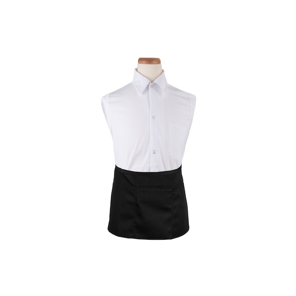 Ritz Chef's LineWaist Apron (3 pockets + pen pocket)  25" wide x 11" long Black - CL3PWACBK-1