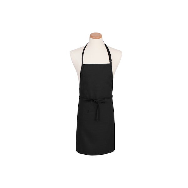Ritz Chef's LineBib Apron (no pocket) 26x31 Black - CLNPBIABK-1