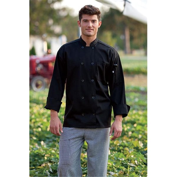 Nathan Caleb Classic Chef Coat 10 Buttons in Black - 4XLarge - NA2504379