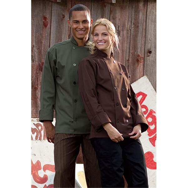 Nathan Caleb Orleans Chef Coat in Brown XSmall - NA586925
