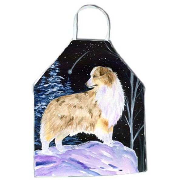 Carolines Treasures Carolines Treasures SS8359APRON Starry Night Australian Shepherd Apron - 27 x 31 in. - SS8359APRON
