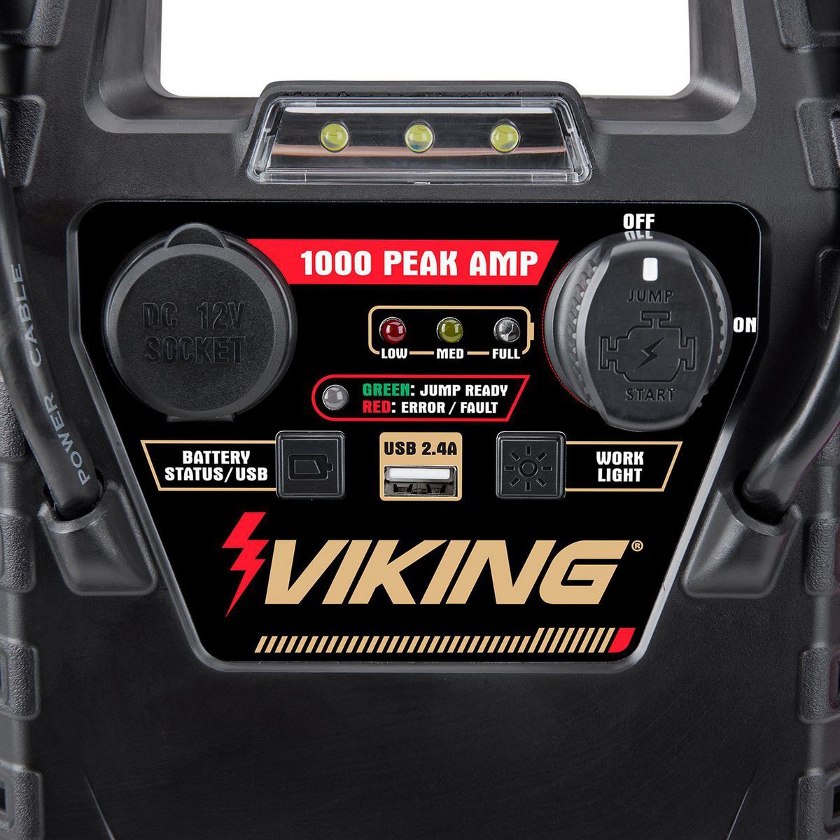 Cargador de batería y arrancador multifunción Viking de 1000 amperios de pico con compresor de aire de 150 PSI - 59531