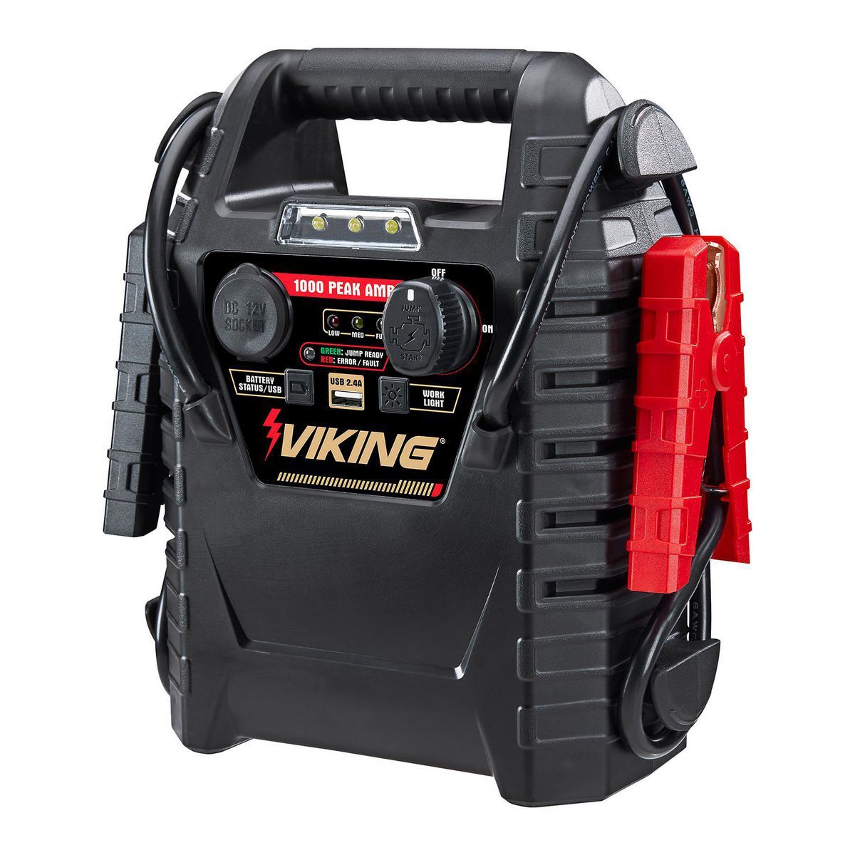 Cargador de batería y arrancador multifunción Viking de 1000 amperios de pico con compresor de aire de 150 PSI - 59531