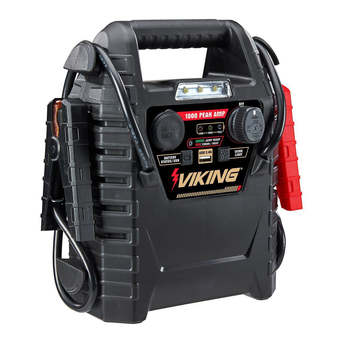 Cargador de batería y arrancador multifunción Viking de 1000 amperios de pico con compresor de aire de 150 PSI - 59531