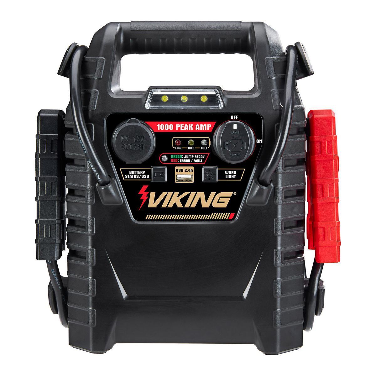 Cargador de batería y arrancador multifunción Viking de 1000 amperios de pico con compresor de aire de 150 PSI - 59531
