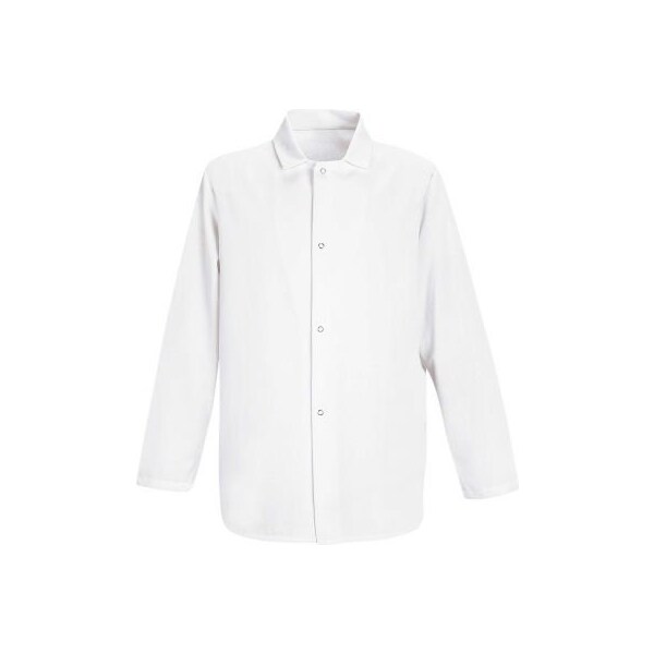 Vf Imagewear Red Kap¬Æ Gripper-Front Short Butcher Coat, White, White, Polyester/Cotton, L - 0416WHRGL