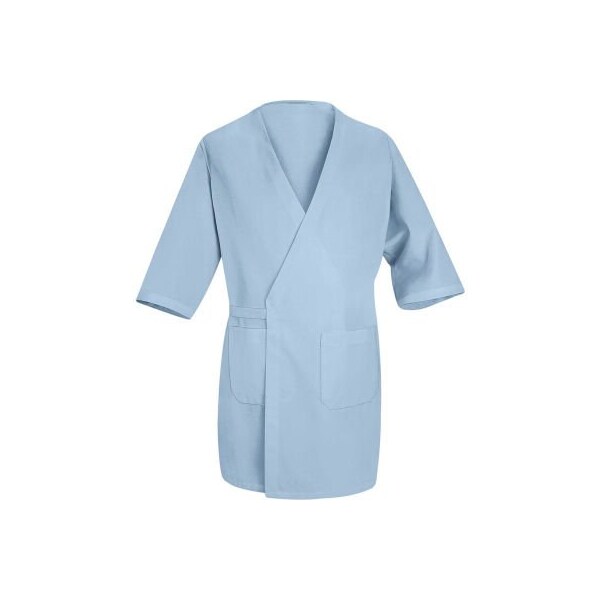 Vf Imagewear Red Kap¬Æ Collarless Butcher Wrap W/Pockets, Light Blue, Polyester/Combed Cotton, 3XL - WP10LBRG3XL