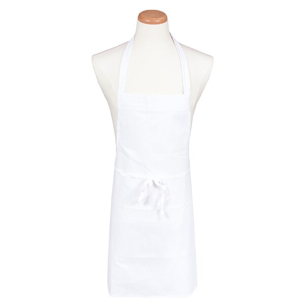 Chef Revival Chef 24/7Economy Bib Apron w/no Pocket - White - 600BAW-NP