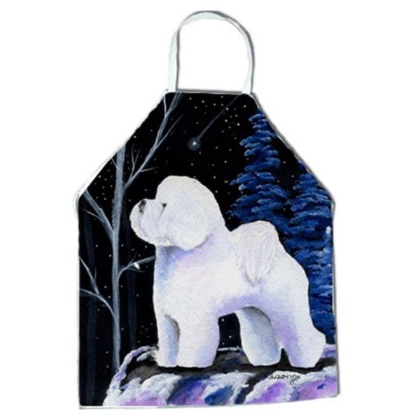 Carolines Treasures Carolines Treasures SS8397APRON Starry Night Bichon Frise Apron - 27 x 31 in. - SS8397APRON