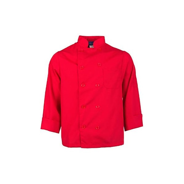 Allpoints Kng Lg Lw Chef Coat Red Long Sleeve - 2577REDL