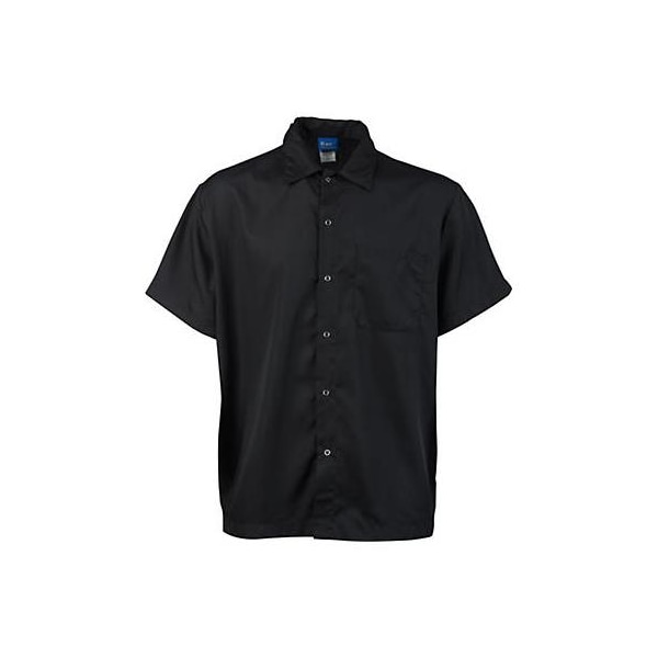 Kng XS Black Snap Front Cooks Shirt - 1142XS