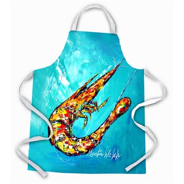 Carolines Treasures All That Jazz Teal Shrimp Apron - MW1242APRON