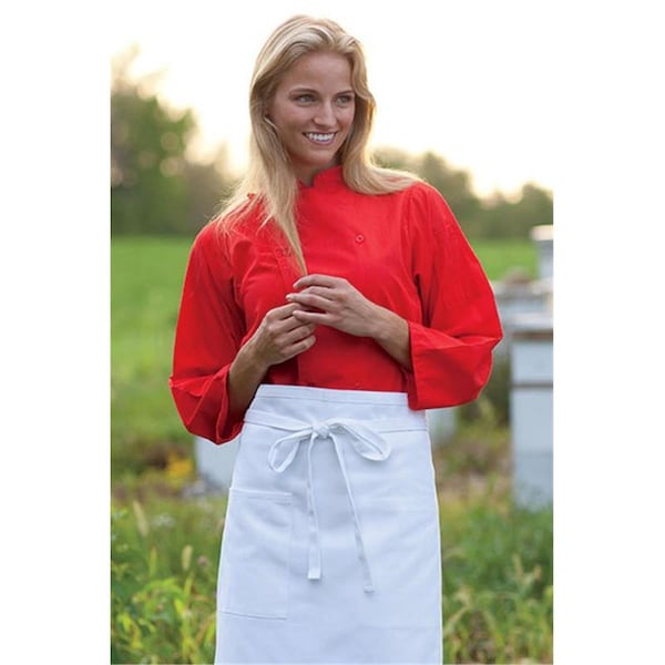 Nathan Caleb Epic 3/4 Sleeve Chef Shirt in Persimmon Small - NA584857