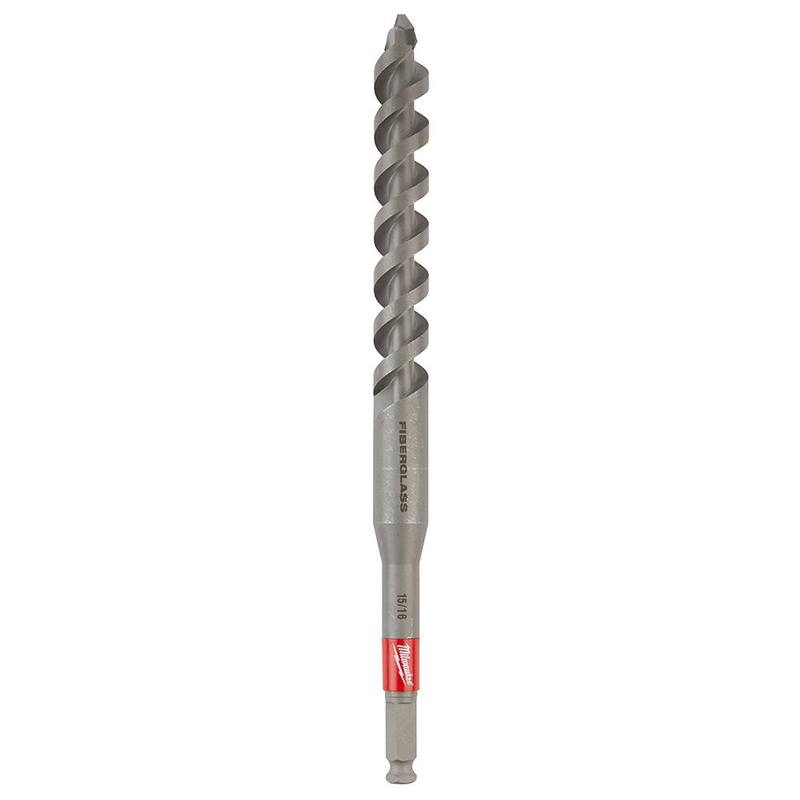 Broca de barrena de servicios públicos de fibra de vidrio de 15/16 pulg. x 12 pulg. Milwaukee - 48-13-7709