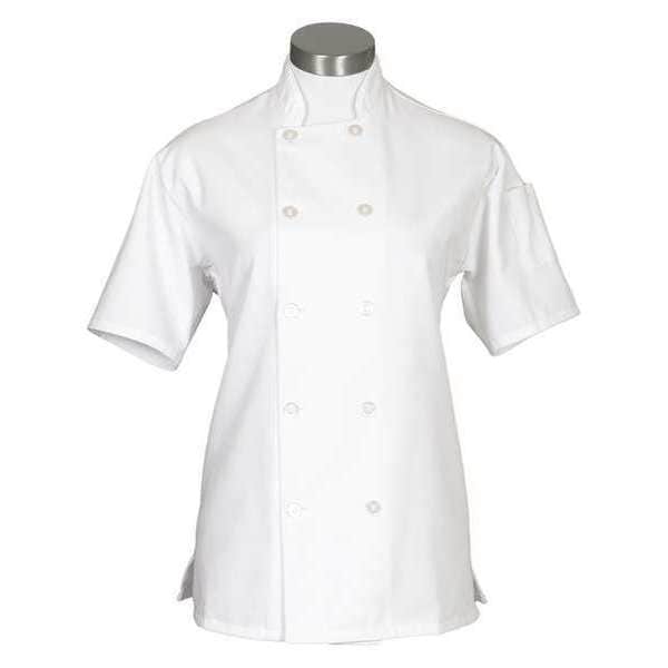 Fame (A Delta Plus Group Company) Chef Coat, Womens, White, C100PS, S/S, MD - 83213