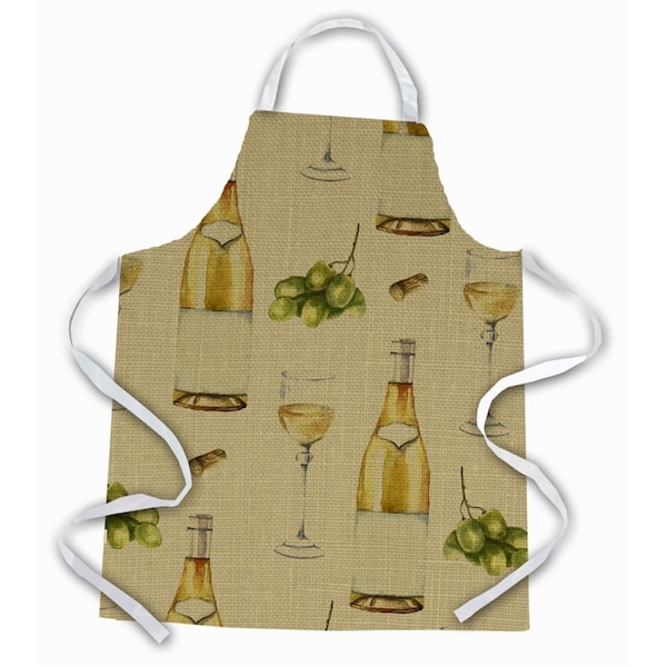 Carolines Treasures White Wine on Linen Apron - BB5194APRON