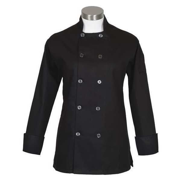 Fame (A Delta Plus Group Company) Chef Coat, Black, C100P, L/S3X - 83187