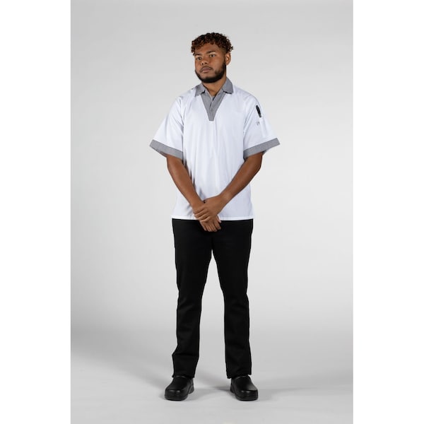 Uncommon Threads Pullover Utility Shirt Wht W/Shep Chk 6X - 0940-4410
