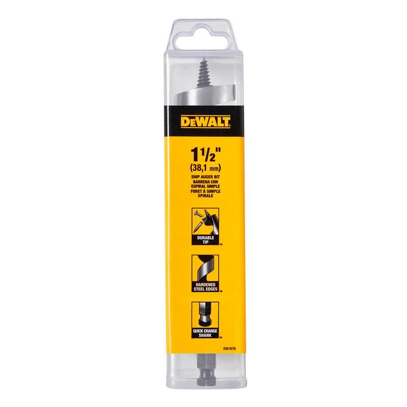 Broca de barco de alimentación DEWALT de 1-1/2 pulg. x 6 pulg. - DW1676