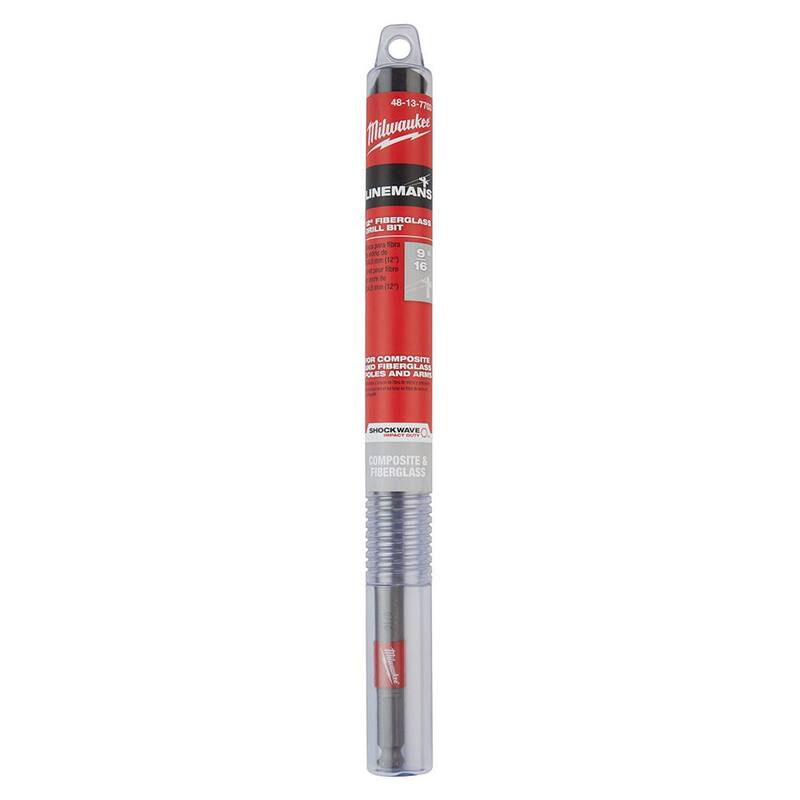 Broca de barrena de utilidad de fibra de vidrio de 9/16 pulg. x 12 pulg. Milwaukee - 48-13-7703