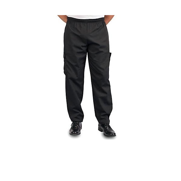 Kng XL Black Baggy Cargo Chef Pants - 1138XL