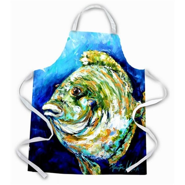 Carolines Treasures Lucky Blue Gill Fish Apron - MW1199APRON
