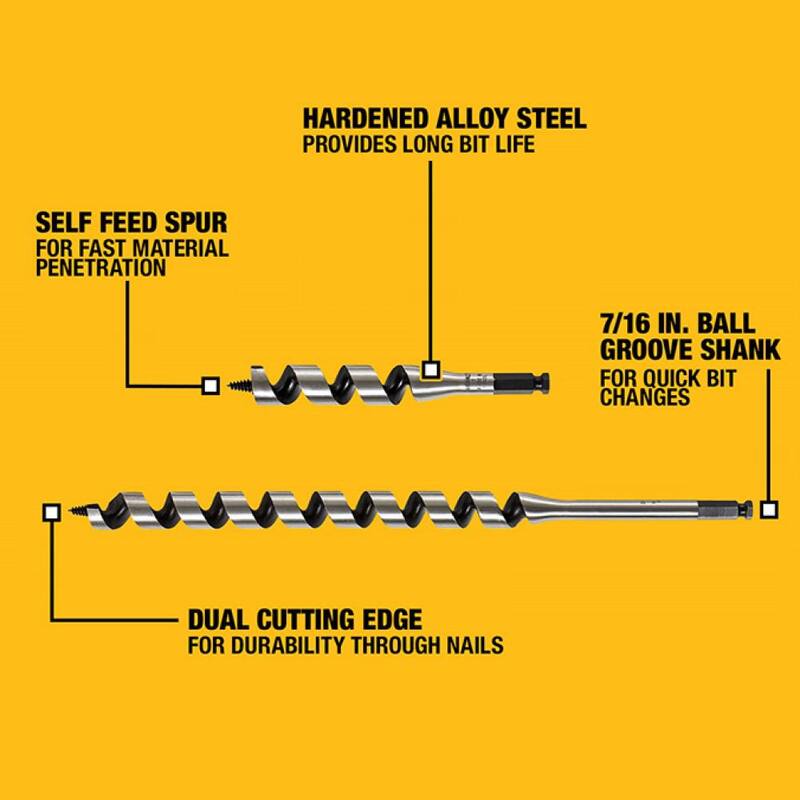 Broca barrena Dewalt de 7/8 pulg. x 17 pulg. - DW1685