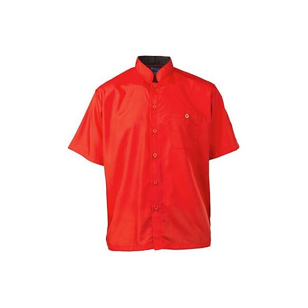 Allpoints Kng 2Xl Chef Shirt Mens Red/Black Ss Active - 2126RDBK2XL