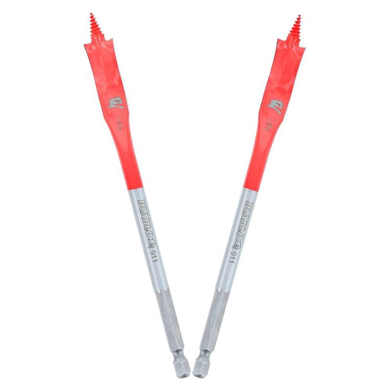 DIABLO 1/2 pulg. x 6 pulg. Broca plana de acero de alta velocidad SPEEDemon (2 piezas) - DSP2050-P2