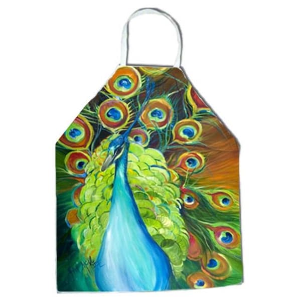 Carolines Treasures Carolines Treasures JMK1150APRON Bling Peacock Apron - JMK1150APRON